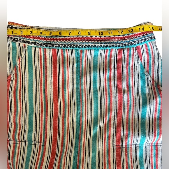 Maeve Anthropologie Multicolor Striped Mini Skirt Women’s Sz 8 Boho Style Casual - Picture 5 of 10